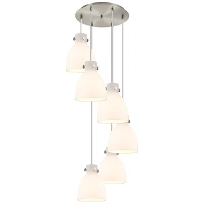 Innovations Lighting Newton Sphere 51.75"w 4 Light Brushed Nickel Linear Pendant W/ Clear S