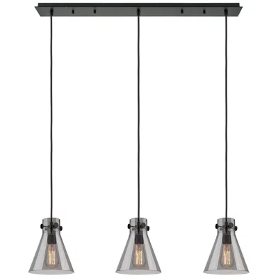 Innovations Lighting Newton Sphere 51.75"w 7 Light Brushed Brass Linear Pendant W/ Seedy Sh