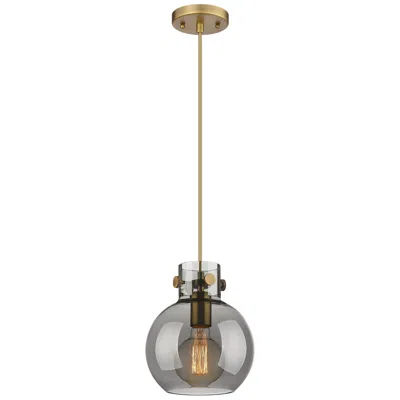 Innovations Lighting Newton Sphere 8"w Brushed Brass Mini Pendant W/ Smoke Shade