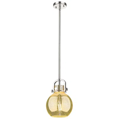 Innovations Lighting Newton Sphere 8"w Nickel Stem Arched Mini Pendant W/ Mercury Shade