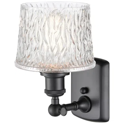 Innovations Lighting Niagra 11.5" High Matte Black Sconce W/ Clear Shade