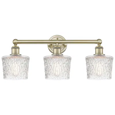 Innovations Lighting Niagra 24.5" Wide 3 Light Antique Brass Bath Vanity Light With Clear S