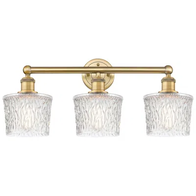 Innovations Lighting Niagra 24.5" Wide 3 Light Brushed Brass Bath Vanity Light With Clear S