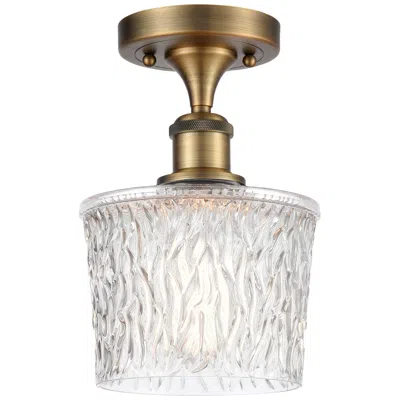 Innovations Lighting Niagra 6.5" Wide Brushed Brass Semi Flush Mount W/ Clear Shade