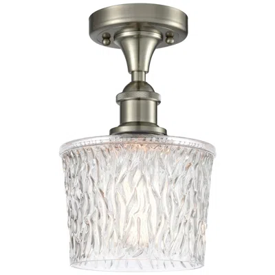 Innovations Lighting Niagra  7" Led Semi-flush Mount - Brushed Satin Nickel - Clear Shade