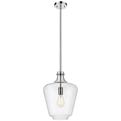 Innovations Lighting Norwalk 12" Stem Hung Led Mini Pendant - Polished Nickel - Clear Shade