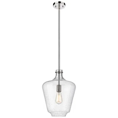 Innovations Lighting Norwalk 12" Stem Hung Mini Pendant - Polished Nickel - Seedy Shade