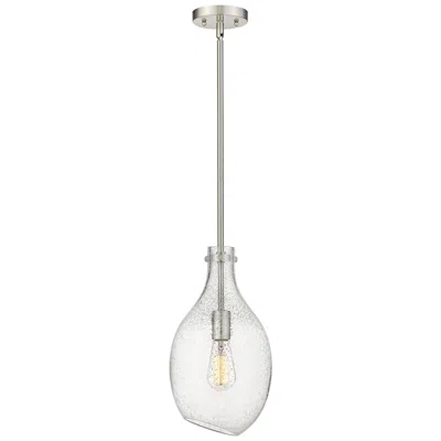 Innovations Lighting Norwalk 9" Stem Hung Led Mini Pendant - Brushed Satin Nickel - Seedy Shade