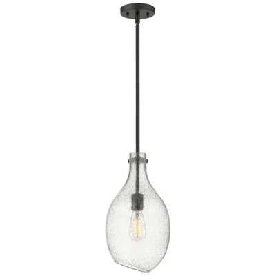 Innovations Lighting Norwalk 9" Stem Hung Led Mini Pendant - Matte Black - Seedy Shade