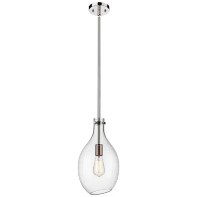 Innovations Lighting Norwalk 9" Stem Hung Mini Pendant - Polished Nickel - Clear Shade