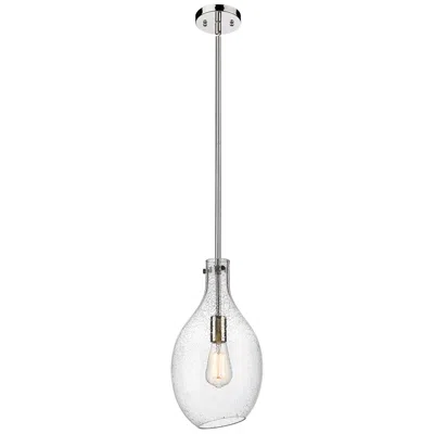 Innovations Lighting Norwalk 9" Stem Hung Mini Pendant - Polished Nickel - Seedy Shade