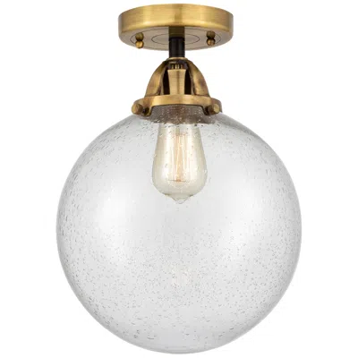 Innovations Lighting Nouveau 2 Beacon 10" Led Semi-flush Mount - Black Antique Brass - Seed