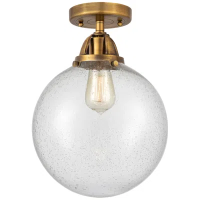 Innovations Lighting Nouveau 2 Beacon 10" Led Semi-flush Mount - Brushed Brass - Seedy Shad