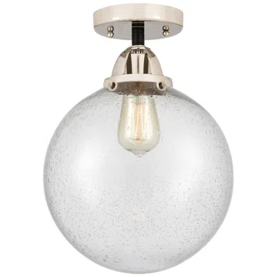 Innovations Lighting Nouveau 2 Beacon 10" Semi-flush Mount - Black Polished Nickel - Seedy