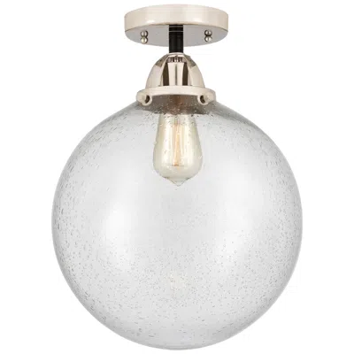 Innovations Lighting Nouveau 2 Beacon 12" Led Semi-flush Mount - Black Polished Nickel - Se