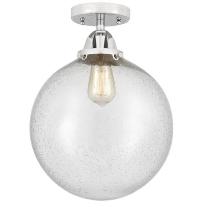 Innovations Lighting Nouveau 2 Beacon 12" Semi-flush Mount - Polished Chrome - Seedy Shade