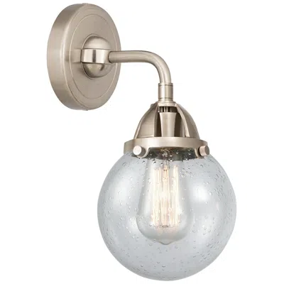 Innovations Lighting Nouveau 2 Beacon 6" Incandescent Sconce - Nickel Finish - Seedy Shade