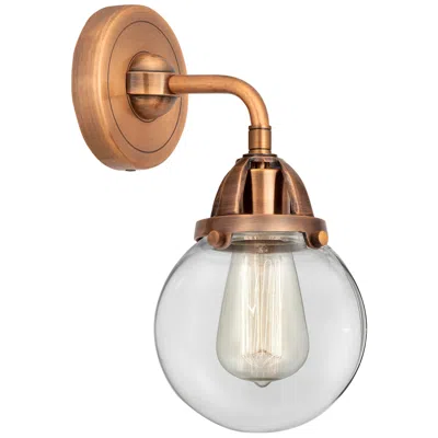 Innovations Lighting Nouveau 2 Beacon 6" Led Sconce - Copper Finish - Clear Shade