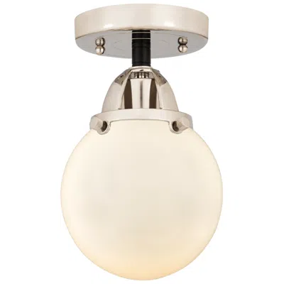 Innovations Lighting Nouveau 2 Beacon 6" Led Semi-flush - Black Polished Nickel - White