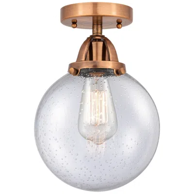 Innovations Lighting Nouveau 2 Beacon 8" Led Semi-flush Mount - Antique Copper - Seedy Shad