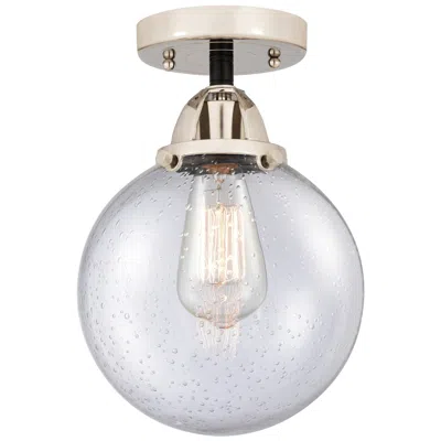 Innovations Lighting Nouveau 2 Beacon 8" Led Semi-flush Mount - Black Polished Nickel - See