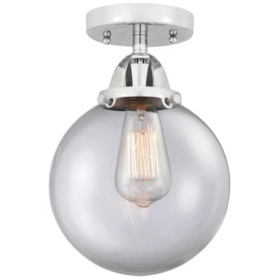 Innovations Lighting Nouveau 2 Beacon 8" Led Semi-flush Mount - Polished Chrome - Clear Sha