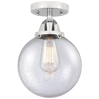 Innovations Lighting Nouveau 2 Beacon 8" Led Semi-flush Mount - Polished Chrome - Seedy Sha