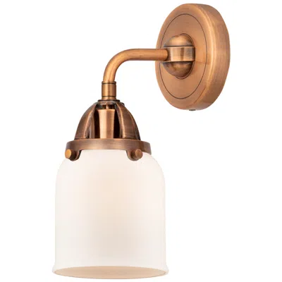 Innovations Lighting Nouveau 2 Bell 10 1/4"h Antique Copper Sconce W/ White Shade