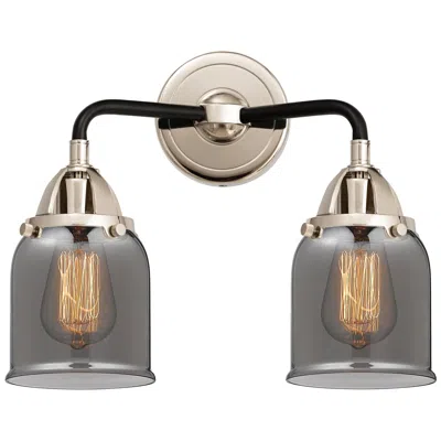 Innovations Lighting Nouveau 2 Bell 5" 2 Light 13" Bath Light - Black Polished Nickel