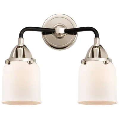 Innovations Lighting Nouveau 2 Bell 5" 2 Light 13" Bath Light - Black Polished Nickel