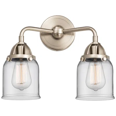Innovations Lighting Nouveau 2 Bell 5" 2 Light 13" Bath Light - Brushed Satin Nickel -