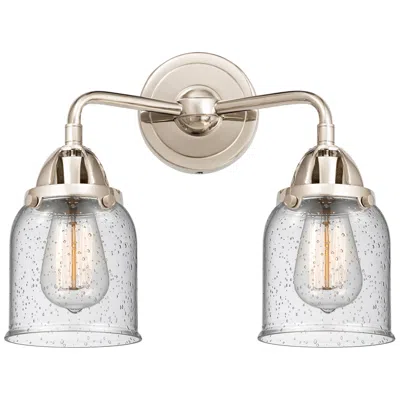 Innovations Lighting Nouveau 2 Bell 5" 2 Light 13" Bath Light - Polished Nickel - Seed
