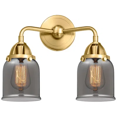 Innovations Lighting Nouveau 2 Bell 5" 2 Light 13" Bath Light - Satin Gold - Plated Sm