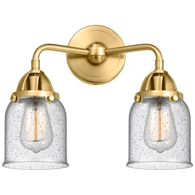 Innovations Lighting Nouveau 2 Bell 5" 2 Light 13" Bath Light - Satin Gold - Seedy Sha