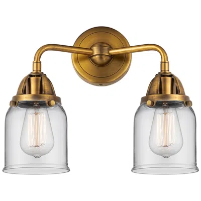 Innovations Lighting Nouveau 2 Bell 5" 2 Light 13" Led Bath Light - Brushed Brass - Cl