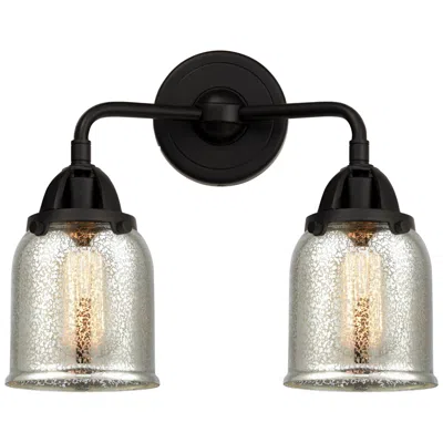 Innovations Lighting Nouveau 2 Bell 5" 2 Light 13" Led Bath Light - Matte Black - Silv