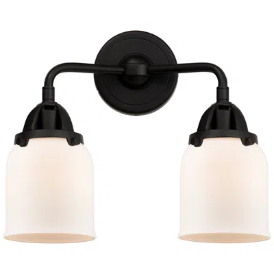 Innovations Lighting Nouveau 2 Bell 5" 2 Light 13" Led Bath Light - Matte Black - Whit