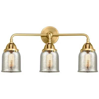 Innovations Lighting Nouveau 2 Bell 5" 3 Light 23" Bath Light - Satin Gold - Silver Me
