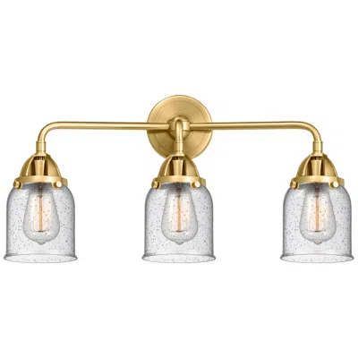 Innovations Lighting Nouveau 2 Bell 5" 3 Light 23" Led Bath Light - Satin Gold - Seedy