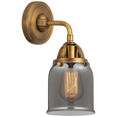 Innovations Lighting Nouveau 2 Bell 5" Incandescent Sconce - Brass Finish - Plated Smoke Sh