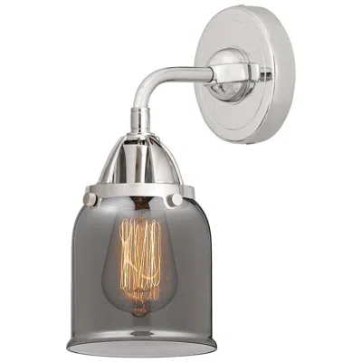 Innovations Lighting Nouveau 2 Bell 5" Incandescent Sconce - Chrome Finish - Plated Smoke S