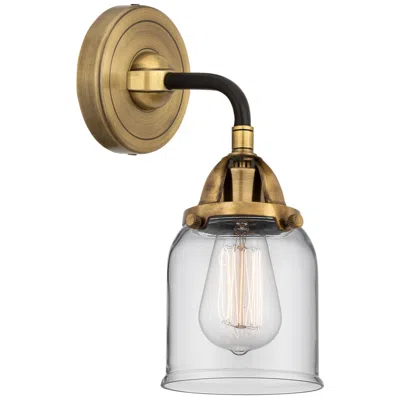 Innovations Lighting Nouveau 2 Bell 5" Led Sconce - Black Brass Finish - Clear Shade