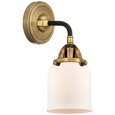 Innovations Lighting Nouveau 2 Bell 5" Led Sconce - Black Brass Finish - Matte White Shade