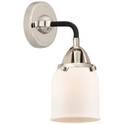 Innovations Lighting Nouveau 2 Bell 5" Led Sconce - Black Nickel Finish - Matte White Shade