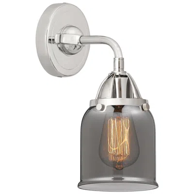 Innovations Lighting Nouveau 2 Bell 5" Led Sconce - Chrome Finish - Plated Smoke Shade