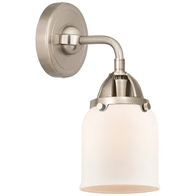 Innovations Lighting Nouveau 2 Bell 5" Led Sconce - Nickel Finish - Matte White Shade