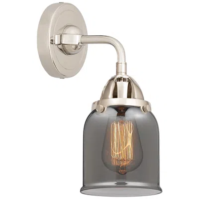 Innovations Lighting Nouveau 2 Bell 5" Led Sconce - Nickel Finish - Plated Smoke Shade