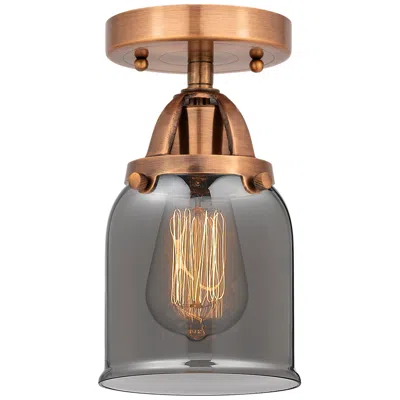 Innovations Lighting Nouveau 2 Bell 5" Led Semi-flush Mount - Antique Copper - Plated Smoke
