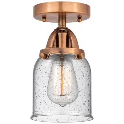 Innovations Lighting Nouveau 2 Bell 5" Led Semi-flush Mount - Antique Copper - Seedy Shade