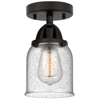 Innovations Lighting Nouveau 2 Bell 5" Led Semi-flush Mount - Matte Black - Seedy Shade